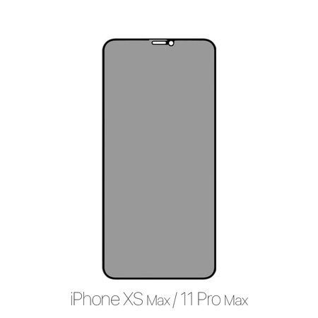 FixPremium Privacy Anti-Spy Glass - Gehärtetes Glas für iPhone XS Max und 11 Pro Max