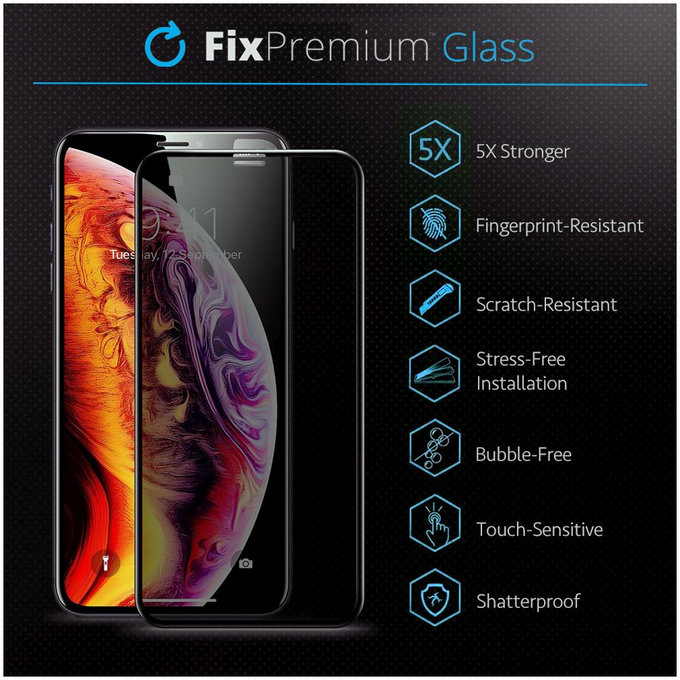 FixPremium Privacy Anti-Spy Glass - Gehärtetes Glas für iPhone 13, 13 Pro, 14 und 16e