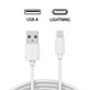 Lightning / USB kabel, 1 m, kompatibel mit Apple, bulk