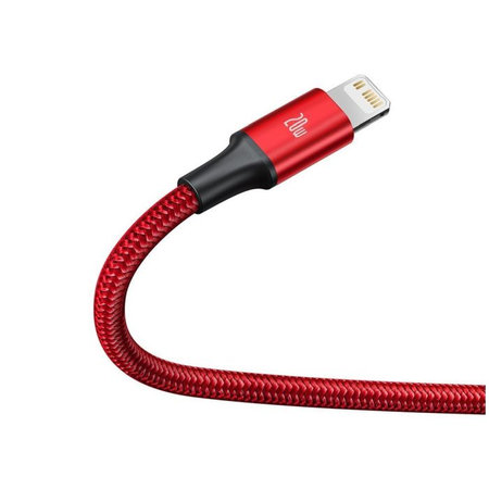 Baseus - Kabel - USB-C 3v1 (2x USB-C, Lightning) (1.5m), rot