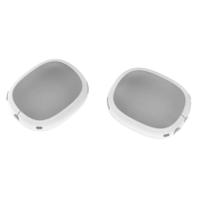 FixPremium - Kopfhörerabdeckungen aus Silikon für AirPods Max, weiß