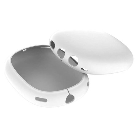 FixPremium - Kopfhörerabdeckungen aus Silikon für AirPods Max, weiß