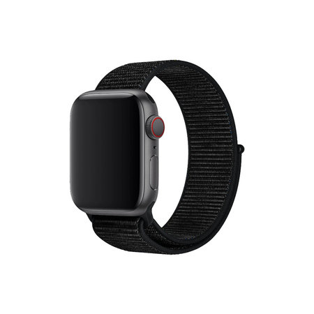 FixPremium - Nylonband für Apple Watch (42, 44, 45 und 49mm), schwarz