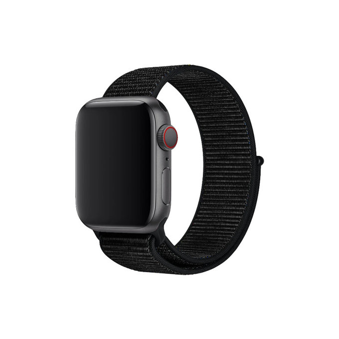 FixPremium - Nylonband für Apple Watch (38, 40 und 41mm), schwarz