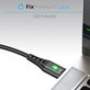 FixPremium - USB-C / USB Kabel mit LED-Anzeige (1m), schwarz