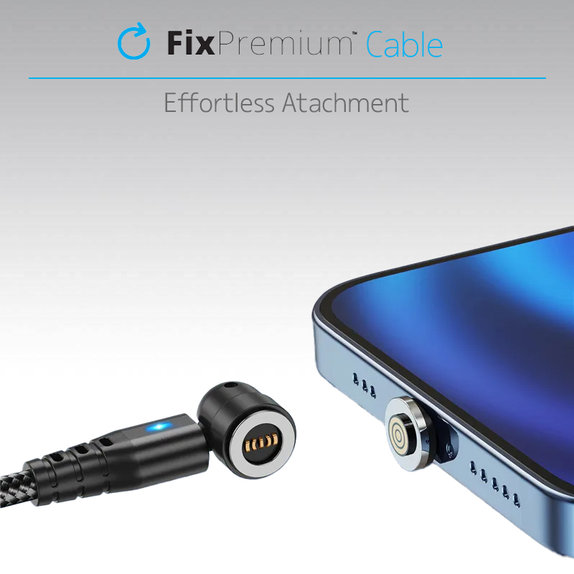 FixPremium - USB-C / USB-C Magnetisches Kabel (1m), rot