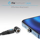 FixPremium - USB-C / USB-C Magnetisches Kabel (1m), rot