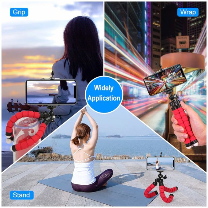 FixPremium - Tripod für Smartphone, schwarz