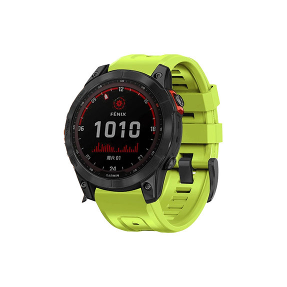 FixPremium - Silikonband für Garmin (QuickFit 26mm), grün