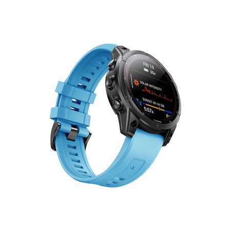 FixPremium - Silikonband für Garmin (QuickFit 22mm), blau