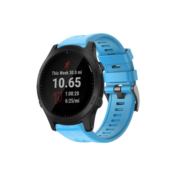 FixPremium - Silikonband für Garmin (QuickFit 26mm), blau