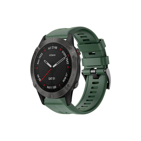 FixPremium - Silikonband für Garmin (QuickFit 26mm), tmavogrün