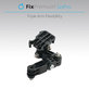 FixPremium - Dreiarmiger Halter für GoPro, schwarz