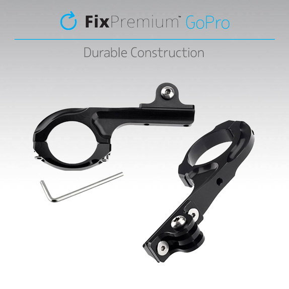 FixPremium - Halterung für Fahrrad/Motorrad für GoPro, schwarz