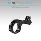 FixPremium - Halterung für Fahrrad/Motorrad für GoPro, schwarz