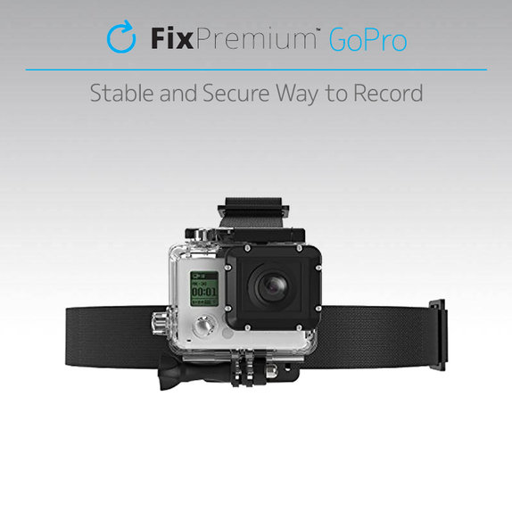 FixPremium - Kopfhalter für GoPro, schwarz