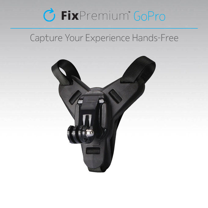 FixPremium - Helmhalter für GoPro, schwarz