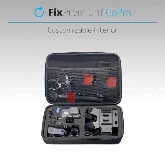 FixPremium - Schutzhülle für GoPro und Zubehör (Größe L), schwarz