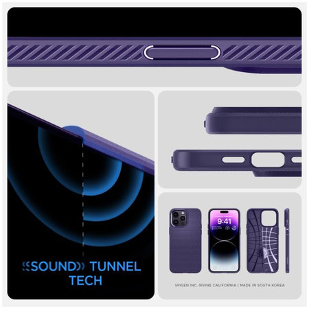Spigen - Hülle Liquid Air für iPhone 14 Pro, deep purple
