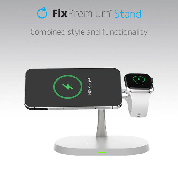 FixPremium - MagSafe 3in1 Ständer für iPhone, Apple Watch und AirPods, schwarz