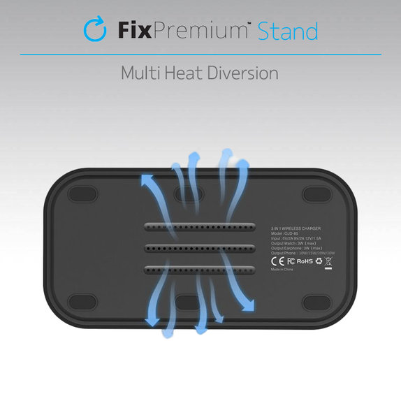 FixPremium - MagSafe 3in1 Ständer für iPhone, Apple Watch und AirPods, weiß
