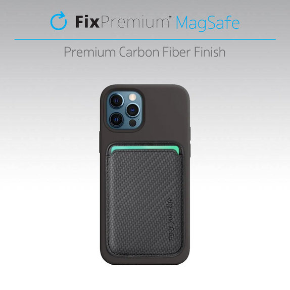 FixPremium - MagSafe Carbon Geldbörse, schwarz