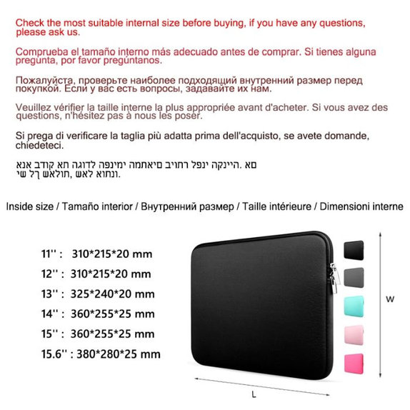 FixPremium - Notebook Tasche 14", schwarz