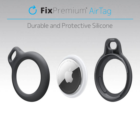FixPremium - Lanyard Tasche für AirTag, schwarz
