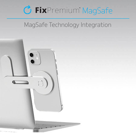 FixPremium - MagSafe Halterung für iPhone auf Notebook, schwarz