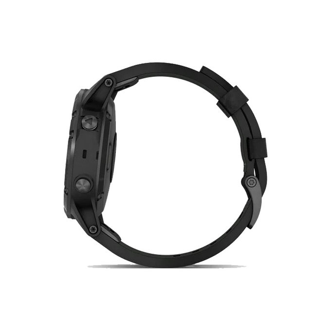 FixPremium - Lederarmband für Garmin (QuickFit 22mm), schwarz