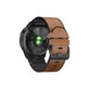 FixPremium - Lederarmband für Garmin (QuickFit 22mm), hellbraun