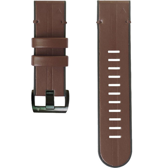 FixPremium - Lederarmband für Garmin (QuickFit 26mm), Braun