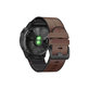 FixPremium - Lederarmband für Garmin (QuickFit 26mm), Braun