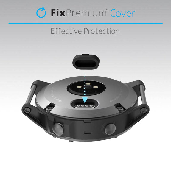 FixPremium - Abdeckung des Ladeanschlusses für die Garmin Watch, grau