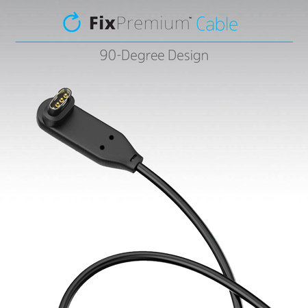 FixPremium - 90° Kabel für Garmin Uhr, schwarz