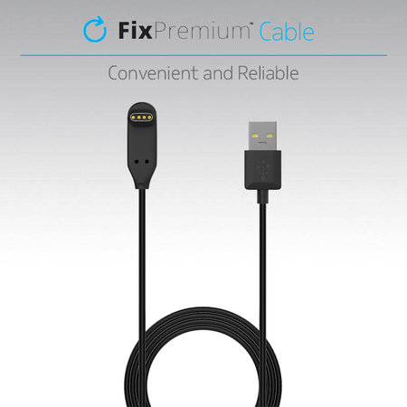 FixPremium - 90° Kabel für Garmin Uhr, schwarz