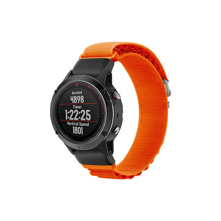 FixPremium - Alpiner Schlaufengurt für Garmin (QuickFit 26mm), orange
