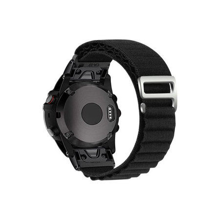 FixPremium - Alpiner Schlaufengurt für Garmin (QuickFit 26mm), schwarz