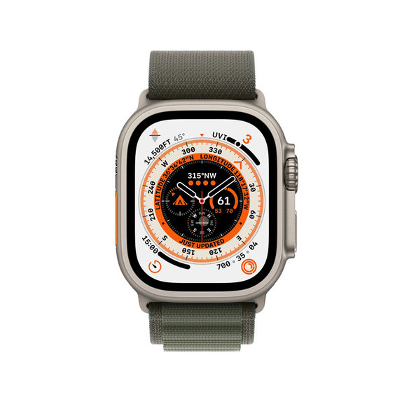 FixPremium - Alpine Loop Armband für Apple Watch (42, 44, 45 und 49mm), grün