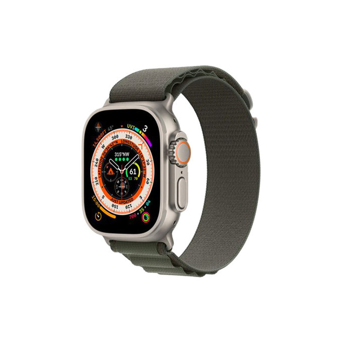 FixPremium - Alpine Loop Armband für Apple Watch (42, 44, 45 und 49mm), grün