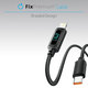 FixPremium - USB-C / USB Kabel mit Funktion Power Delivery (1m), schwarz