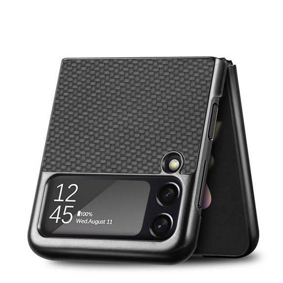 FixPremium - Carbon Hülle für Samsung Galaxy Z Flip 3, schwarz