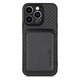 FixPremium - Carbon Hülle mit MagSafe Wallet für iPhone 14 Pro, schwarz