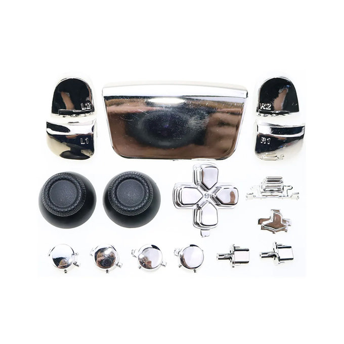 FixPremium - Luxury Dekorative Elemente für PS5 DualSense, silber