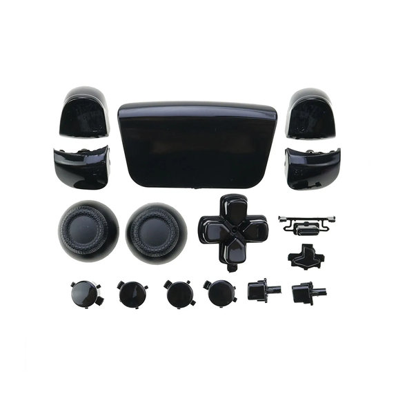 FixPremium - Luxury Dekorative Elemente für PS5 DualSense, schwarz