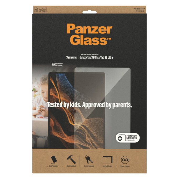 Panzerglas UWF für Samsung Galaxy Tab S9 Ultra/Tab S8 Ultra, Klar, PanzerGlass
