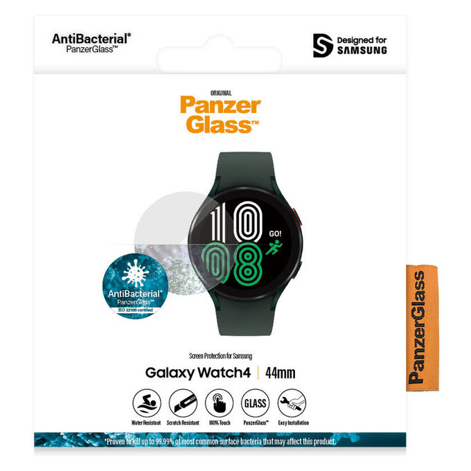Panzerglas Flat Glass AB für Samsung Galaxy Watch4 44 mm, Klar, PanzerGlass