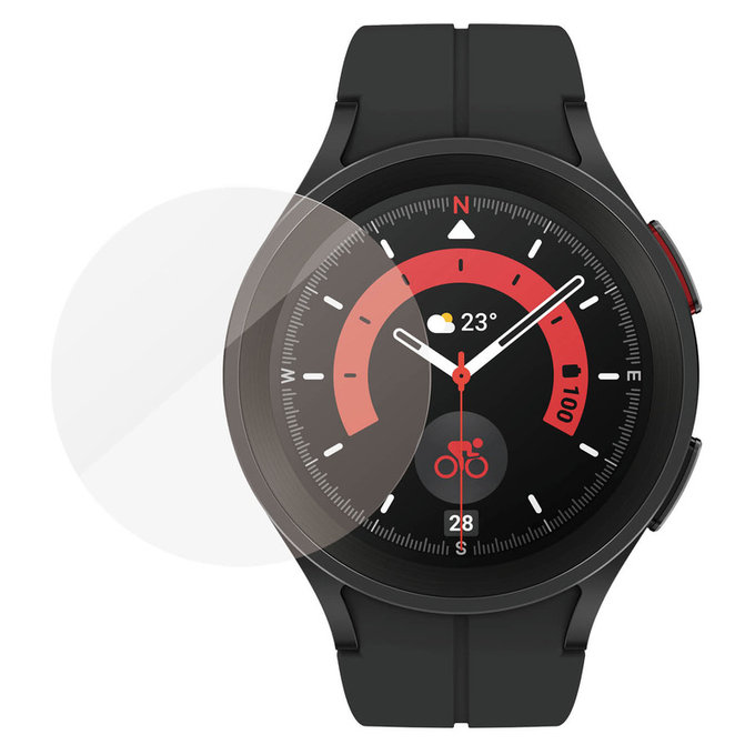 Panzerglas Flat Glass AB für Samsung Galaxy Watch 5 Pro 45 mm, Klar, PanzerGlass