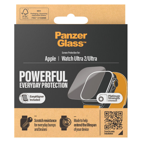 Panzerglas AB für Apple Watch Ultra 2/Ultra, Klar, PanzerGlass