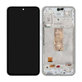 Samsung Galaxy A54 5G A546B - LCD Display + Touchscreen Front Glas + Rahmen (White) - GH82-31231B, GH82-31232B Genuine Service Pack